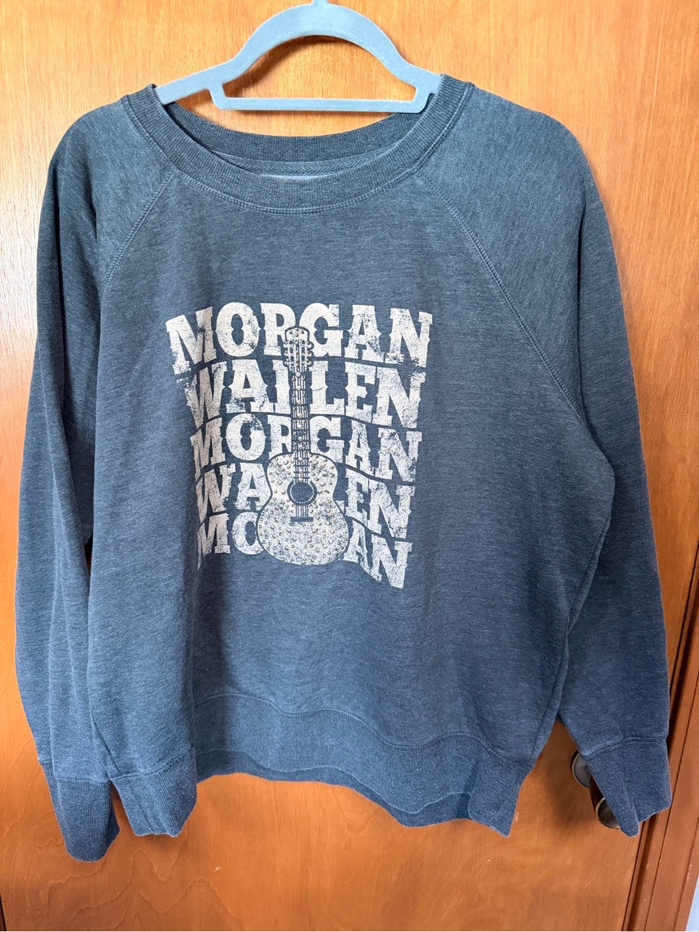 NWOT Maurices Morgan Wallen Rhinestone Guitar Sweatshirt L